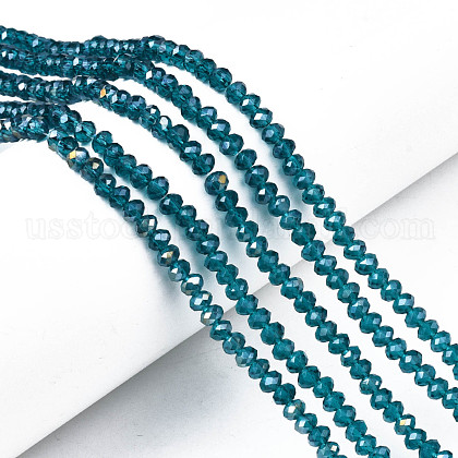 Electroplate Glass Beads Strands US-EGLA-A034-T4mm-B25-1