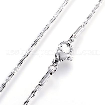 Classic Plain 304 Stainless Steel Mens Womens Snake Chain Necklaces US-NJEW-A288D-1.2B-P-1