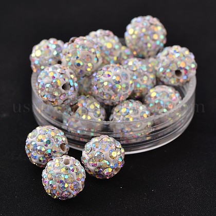 Polymer Clay Rhinestone Beads US-RB-C1438-10mm-A28-1