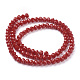 Rondelle Opaque Solid Color Faceted Glass Beads Strands US-X-EGLA-J047-6x4mm-05-2