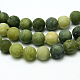 Round Frosted Natural TaiWan Jade Bead Strands US-G-M248-8mm-02-6