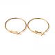 Golden Plated Brass Hoop Earrings US-X-EC108-1NFG-1