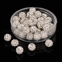 Pave Disco Ball Beads US-RB-Q195-A6mm-001