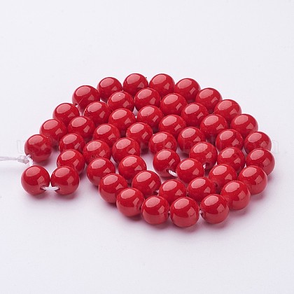 Natural Mashan Jade Round Beads Strands&nbsp;US-G-D263-8mm-XS31-3