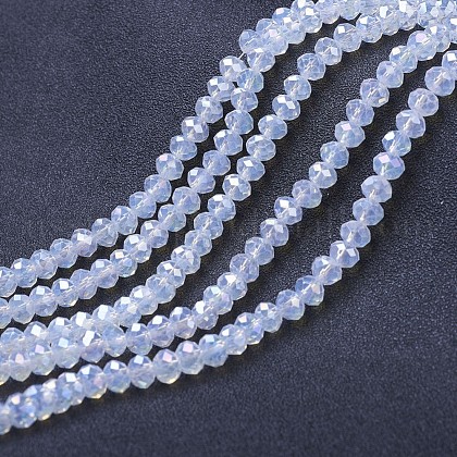 Electroplate Glass Beads Strands US-EGLA-A034-J8mm-B06-1