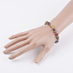 Natural/Synthetic Gemstone Stretch Bracelets US-BJEW-JB03530-4