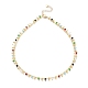 Brass Handmade Colorful Glass Beaded Necklaces US-NJEW-JN03134-1