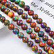 Round Dyed Gemstone Beads Strands US-G-R251-02D-4