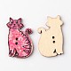 Cat 2-Hole Printed Wooden Buttons US-BUTT-M014-24-2