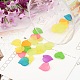 Mixed Transparent Forsted Leaf Acrylic Charms US-X-PL591-2