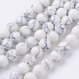 Synthetic Howlite Beads Strands US-G-E110-8mm-5