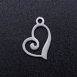 201 Stainless Steel Open Heart Charms US-STAS-Q201-JN320-1