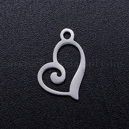 201 Stainless Steel Open Heart Charms US-STAS-Q201-JN320-1-1