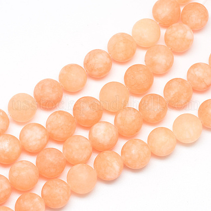 Natural White Jade Bead Strands&nbsp;US-G-R297-8mm-44-3