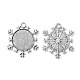 Christmas Ornaments Alloy Snowflake Pendant Cabochon Settings US-TIBEP-O006-29AS-2
