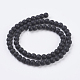 Synthetical Black Stone Beads Strands US-G-G508-7-2