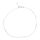 Adjustable Electroplate Brass Venetian Chain Necklaces US-MAK-L028-02P-2