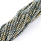 Electroplate Glass Beads Strands US-EGLA-F149-FP-09-2
