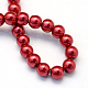 Baking Painted Pearlized Glass Pearl Round Bead Strands US-HY-Q330-8mm-51-4