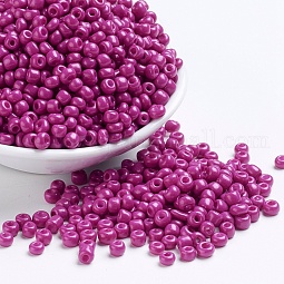Baking Paint Glass Seed Beads US-SEED-S003-K21