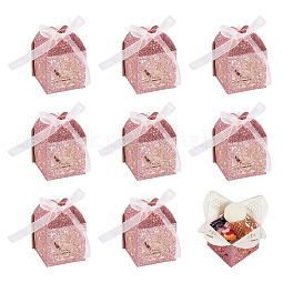 10Pcs Laser Cut Paper Hollow Out Heart & Flowers Candy Boxes US-CON-TA0001-10A