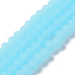 Imitation Jade Solid Color Glass Beads Strands US-EGLA-A034-J6mm-MD04