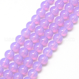 Baking Painted Glass Beads Strands US-DGLA-Q023-8mm-DB18