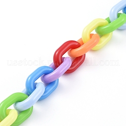 Handmade Acrylic Cable Chains US-AJEW-JB00538