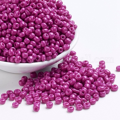 Baking Paint Glass Seed Beads US-SEED-S003-K21-1
