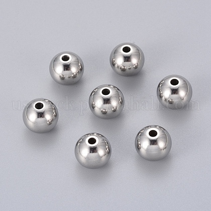 201 Stainless Steel Beads US-STAS-E021-10mm-1