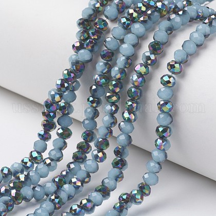 Electroplate Glass Beads Strands US-EGLA-A034-J10mm-Q03-1