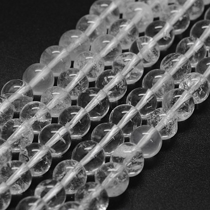 Natural Quartz Crystal Beads Strands US-G-F570-01-6mm-1