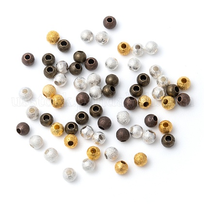 Brass Textured Beads US-KK-EC247-M-1