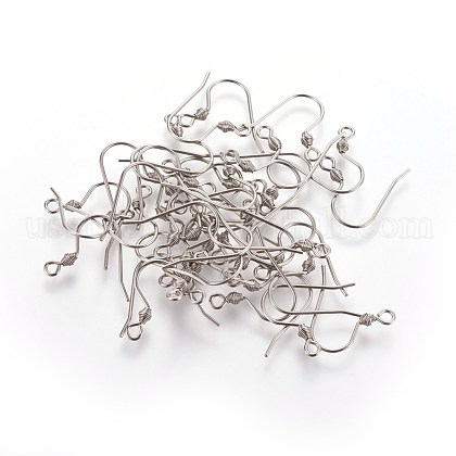 304 Stainless Steel Earring Hooks US-STAS-R063-67-1