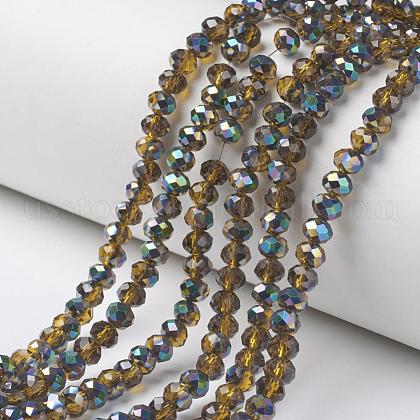 Electroplate Transparent Glass Beads Strands US-EGLA-A034-T10mm-Q02-1