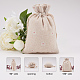 Polycotton(Polyester Cotton) Packing Pouches Drawstring Bags US-ABAG-T004-10x14-01-4