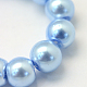 Baking Painted Pearlized Glass Pearl Round Bead Strands US-HY-Q003-6mm-24-3