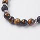Natural Lava Rock Beads Stretch Bracelets US-BJEW-E326-07-2