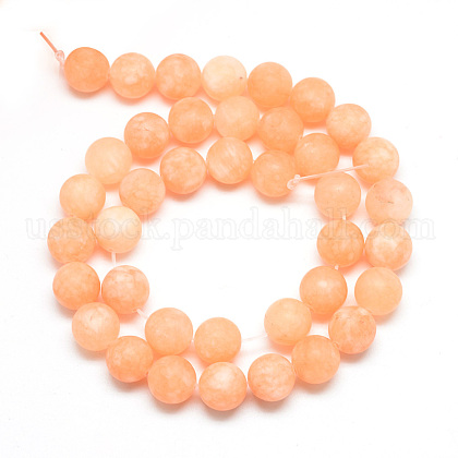 Natural White Jade Bead Strands&nbsp;US-G-R297-8mm-44-2