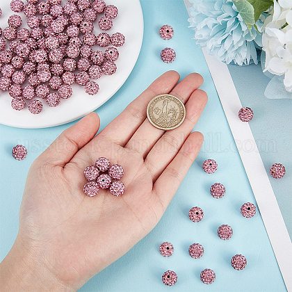 Pave Disco Ball Beads&nbsp;US-RB-A130-10mm-23-3