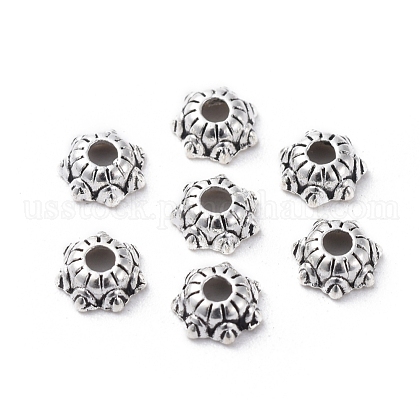 Tibetan Silver Bead Caps US-AA220-1