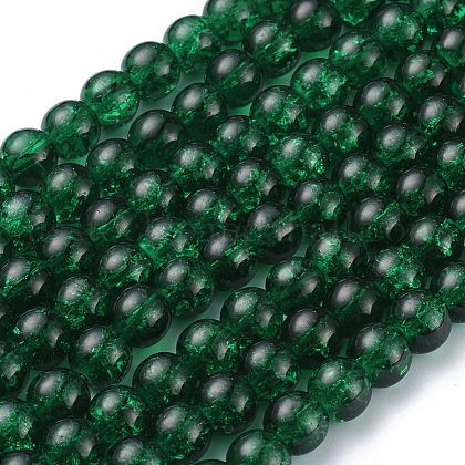Crackle Glass Beads Strands US-X-CCG-Q001-8mm-17-1