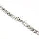 304 Stainless Steel Figaro Chain Necklace Making US-STAS-A028-N021P-3