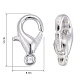 Zinc Alloy Lobster Claw Clasps US-E103-S-3