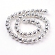 Electroplated Natural Lava Rock Bead Strands US-G-E429-01-8mm-S-2