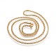 304 Stainless Steel Box Chain Necklaces US-NJEW-P244-01G-1