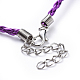 Trendy Braided Imitation Leather Necklace Making US-NJEW-S105-M-4