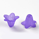 Purple Frosted Transparent Acrylic Flower Beads US-X-PLF018-15-5