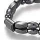 Magnetic Synthetic Hematite Stretch Bracelets US-BJEW-O179-05-2