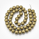 Electroplate Non-magnetic Synthetic Hematite Beads Strands US-G-R363-8mm-01-2